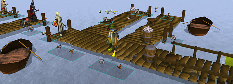 Harpooning sharks in the Fishing guild / OSRS