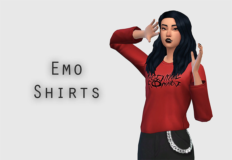 Emo Shirts (cupidjuicecc recolor) by whirliko TS4 CC