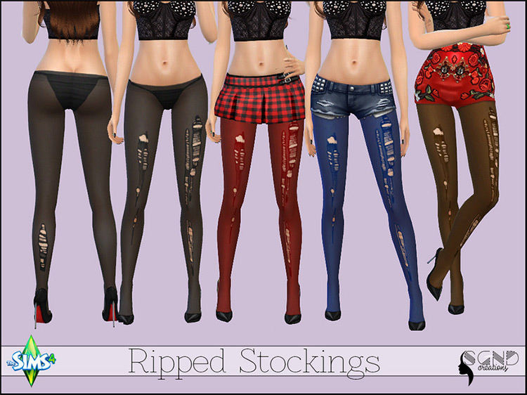 Ripped Stockings by SimGirlNextDoor TS4 CC