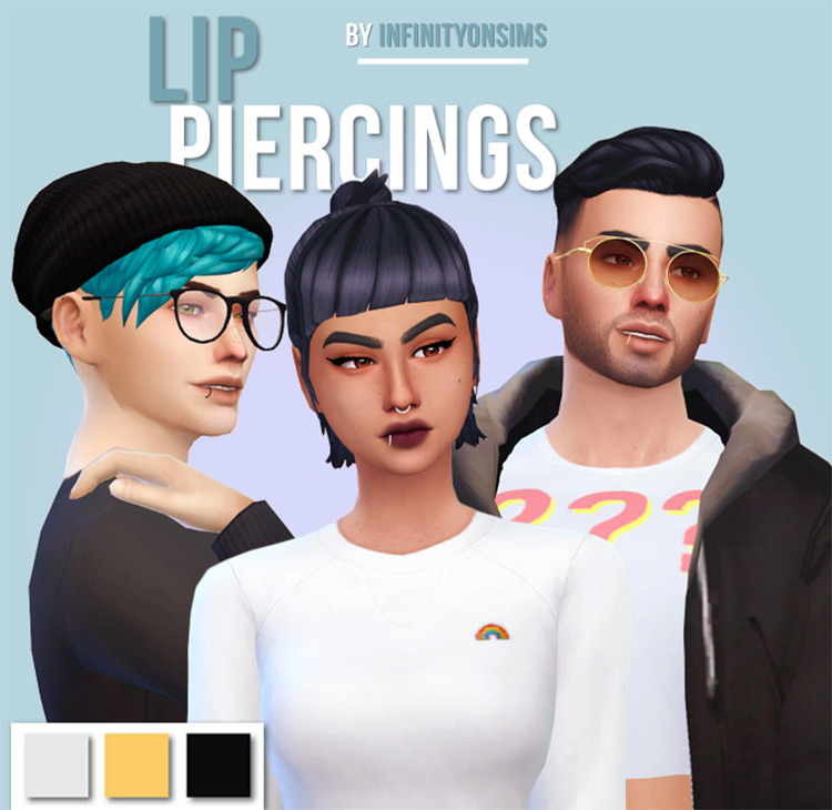 Lip Piercings by infinityonsims Sims 4 CC