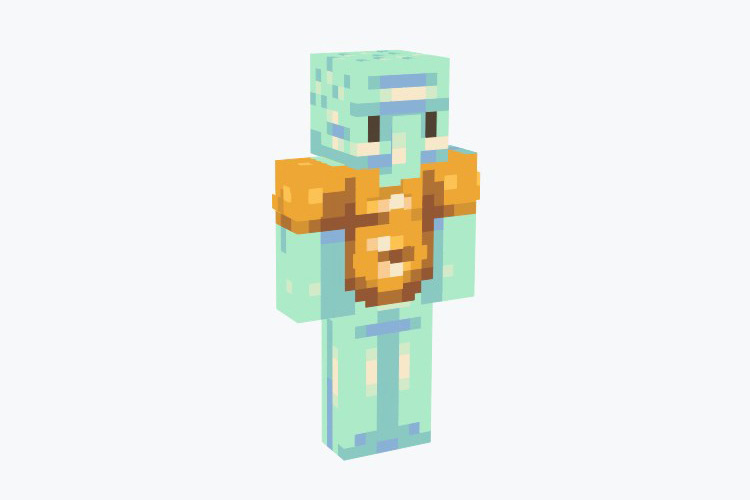 Shiny Squidward Minecraft Skin