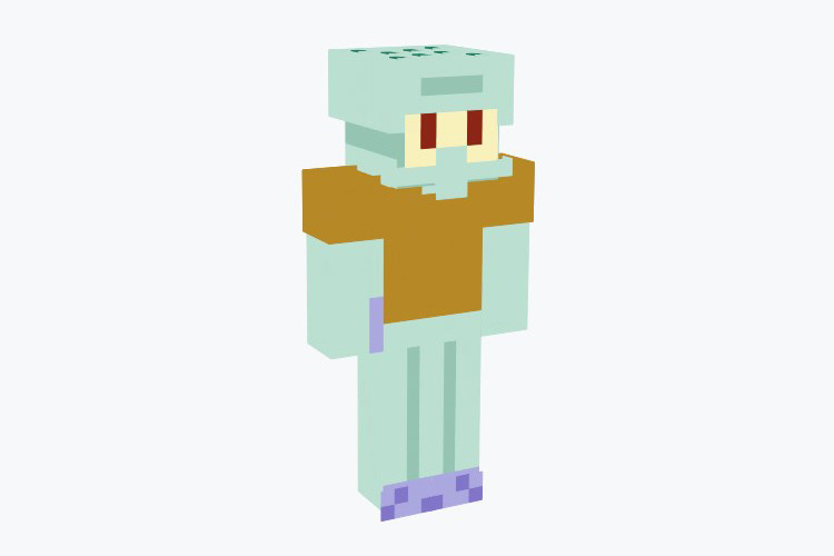 Leg-Accurate Squidward Minecraft Skin
