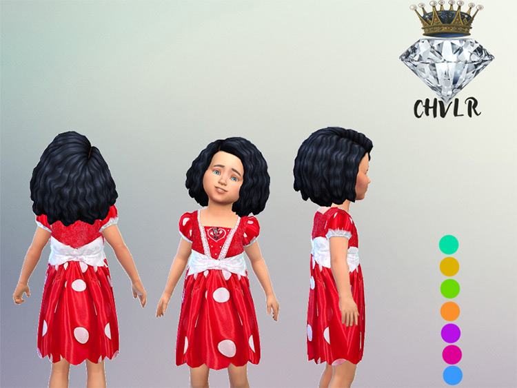 Minnie Mouse Toddler Dress by MadameChvlr TS4 CC