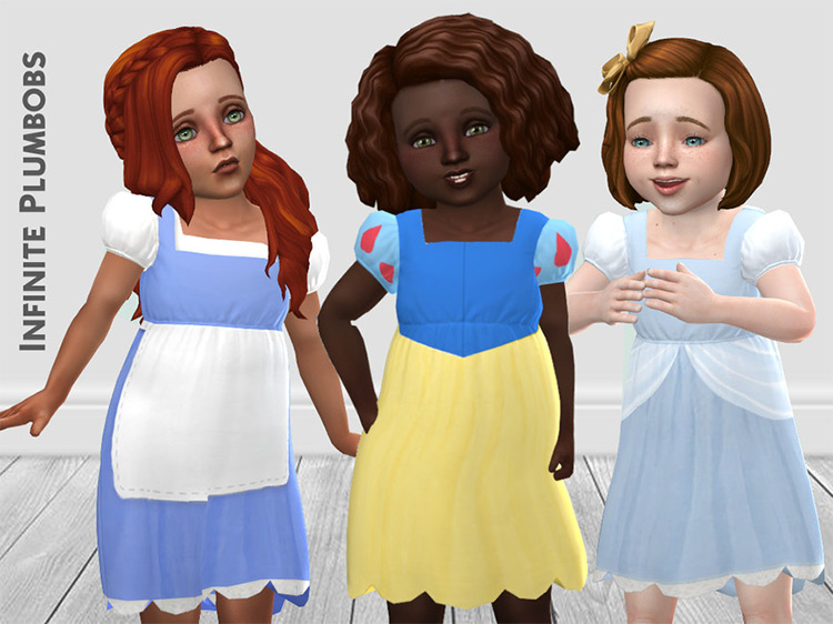Toddler Princess Dresses by InfinitePlumbobs for Sims 4