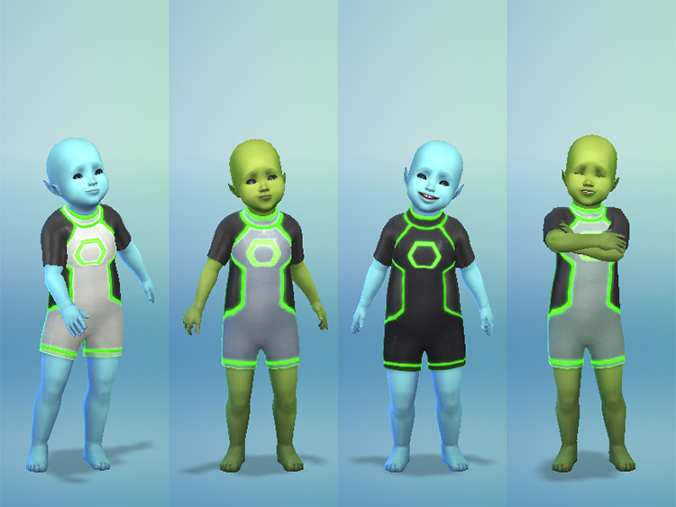 Toddler Alien Outfit (Seasons Needed) by ommlette for Sims 4