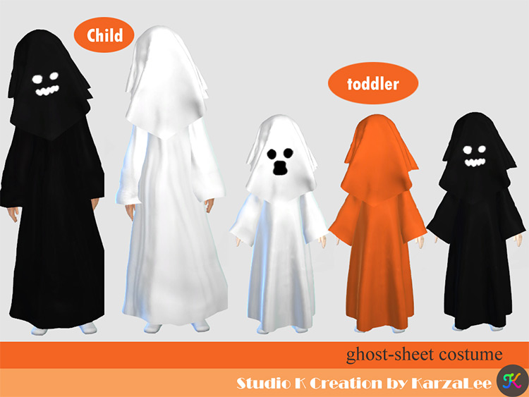 Ghost Sheet Costume for Kids by karzalee TS4 CC