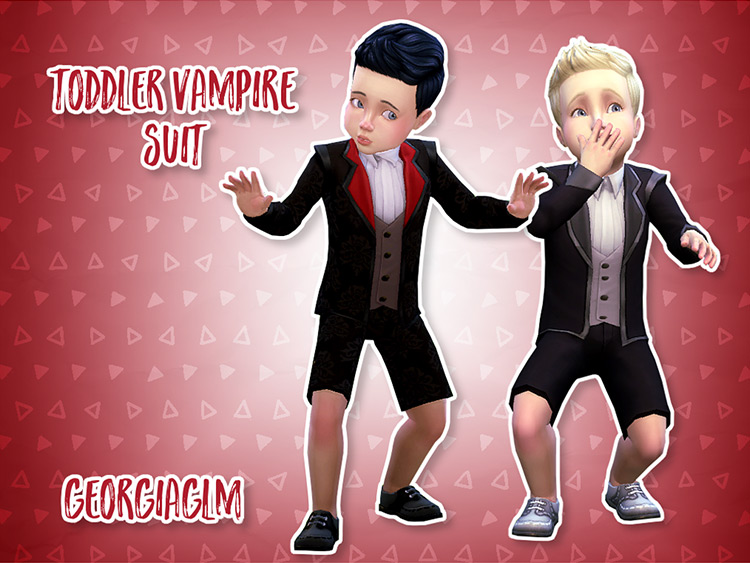 Toddler Vampire Suit by georgiaglm for Sims 4