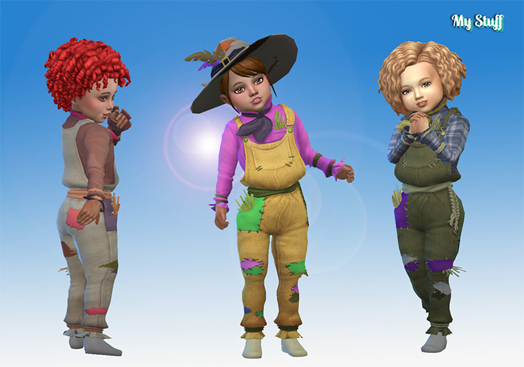 Scarecrow Clothes for Toddlers by Zurk Design Sims 4 CC
