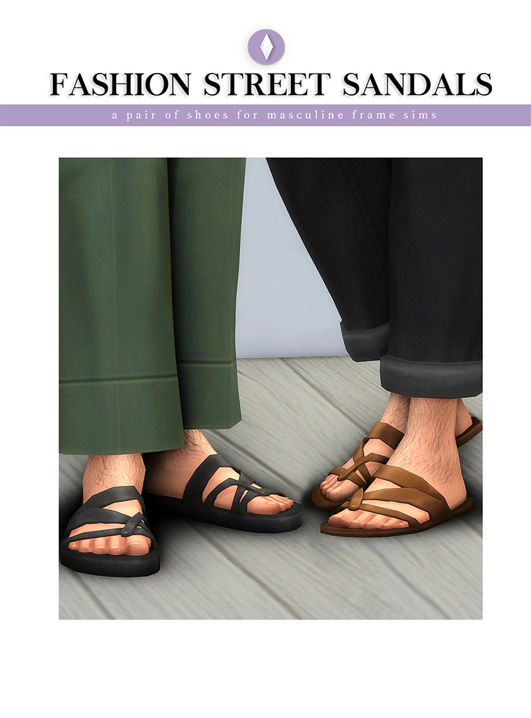 Fashion Street Sandals Sims 4 CC