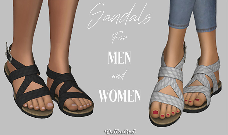 Bambam Sandals (New Mesh) for Sims 4
