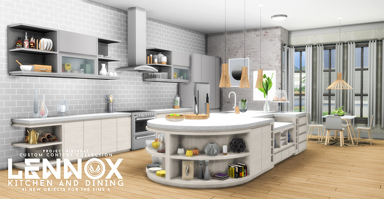 Lennox Kitchen & Dining / Sims 4 CC
