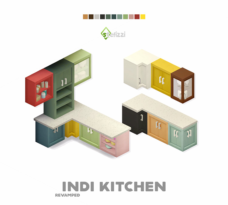 Indi Kitchen Revamped / Sims 4 CC