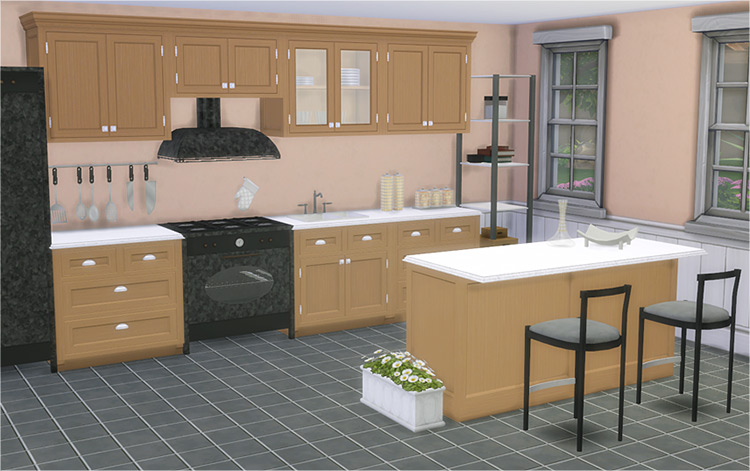 New Vintage Kitchen / Sims 4 CC