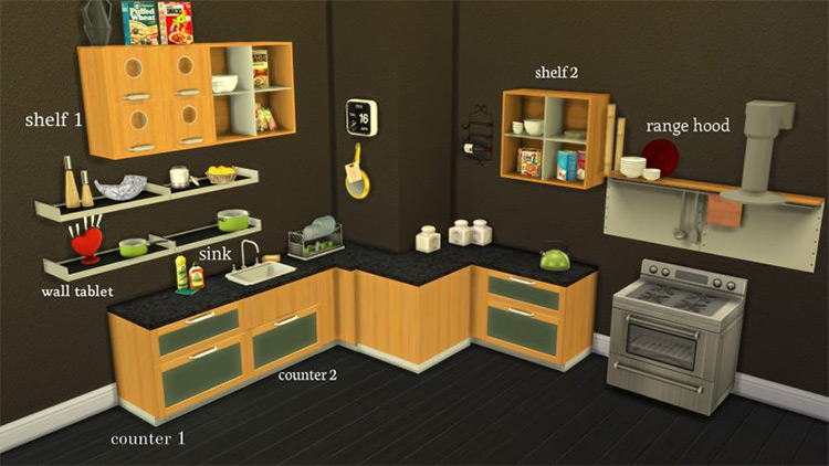 Mono Kitchen Conversion / Sims 4 CC