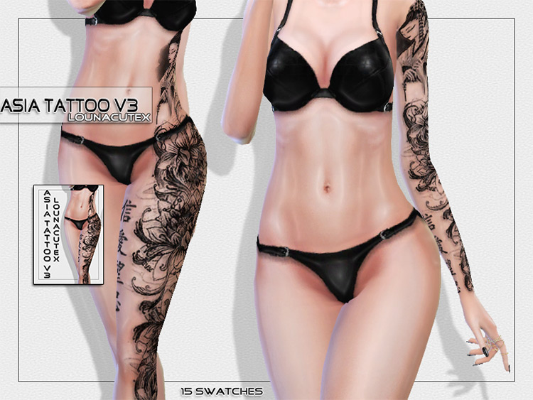 Sims 4 Leg   Thigh Tattoos CC  All Free To Download    FandomSpot - 9