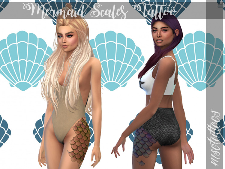 Mermaid Scales Tattoo / Sims 4 CC