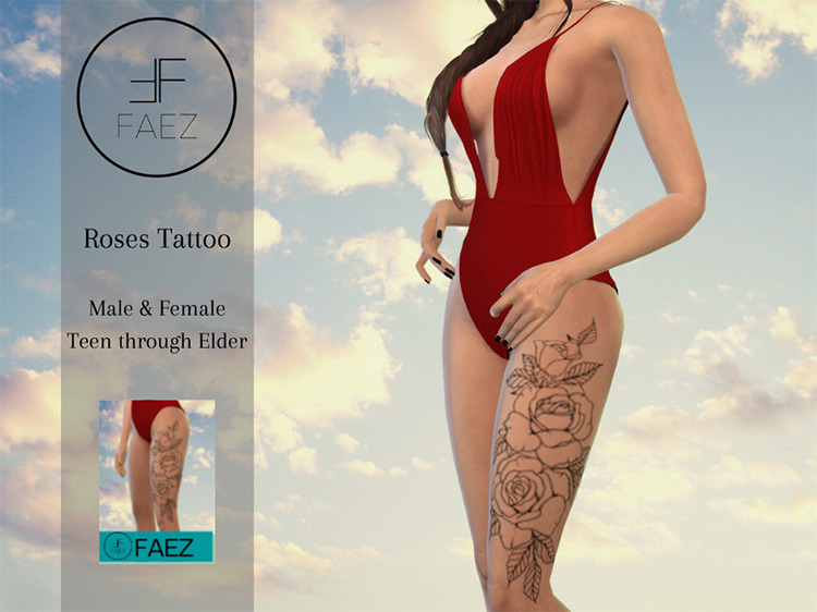 Sims 4 Leg   Thigh Tattoos CC  All Free To Download    FandomSpot - 64