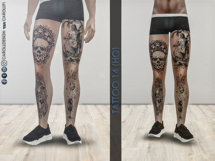 Male Tattoos 14 / Sims 4 CC