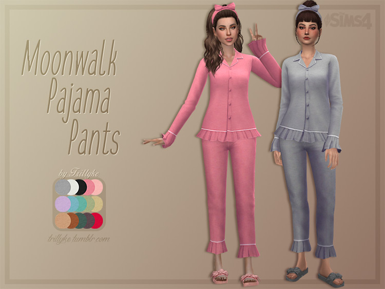 Trillyke Moonwalk Pajama Pants / Sims 4 CC