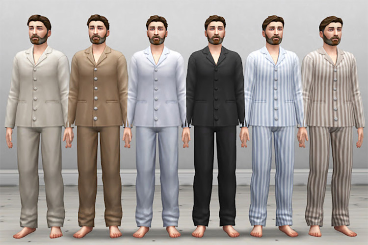 Edwardian Men’s Underwear & Nightwear / Sims 4 CC