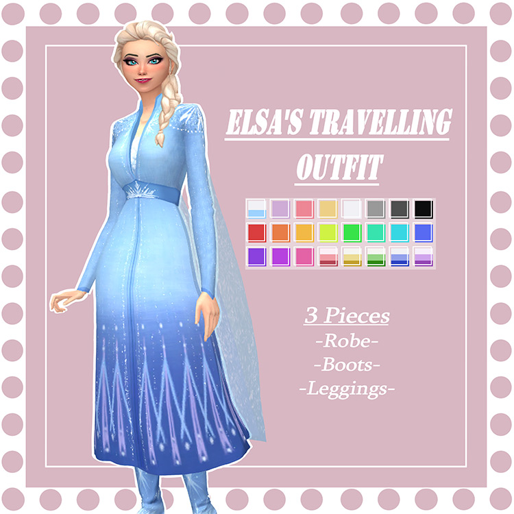 Elsa’s Traveling Outfit / Sims 4 CC