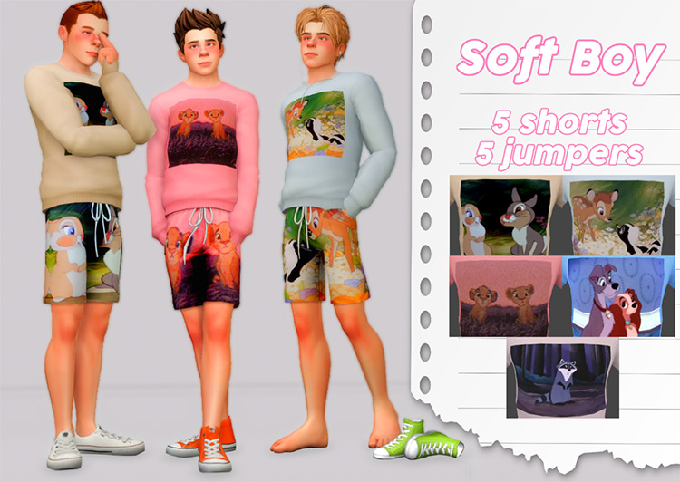 Soft Boy Shorts / Sims 4 CC