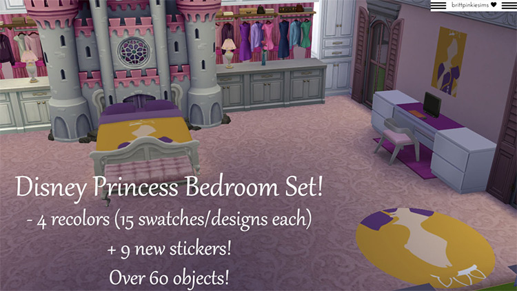 Disney Princess Bedroom / Sims 4 CC