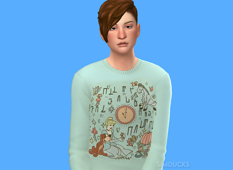 Simlish Disney Sweaters / Sims 4 CC
