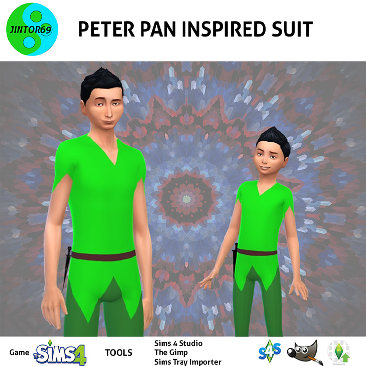 Peter Pan Inspired Costume & Tights / Sims 4 CC