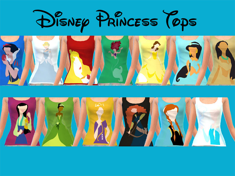 Disney Princess Tops / Sims 4 CC