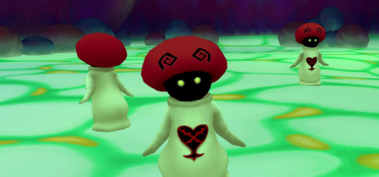 White Mushroom Heartless at End of the World (KH1.5)