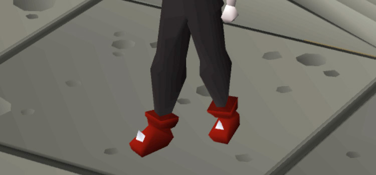 Wearing Dragon Boots (OSRS)