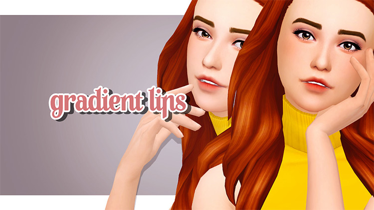 Gradient Lips / Sims 4 CC