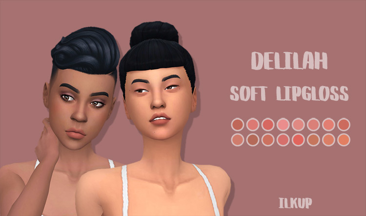 Delilah Soft Lipgloss / Sims 4 CC
