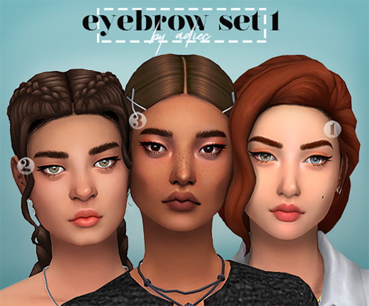 Eyebrow Set #1 / Sims 4 CC