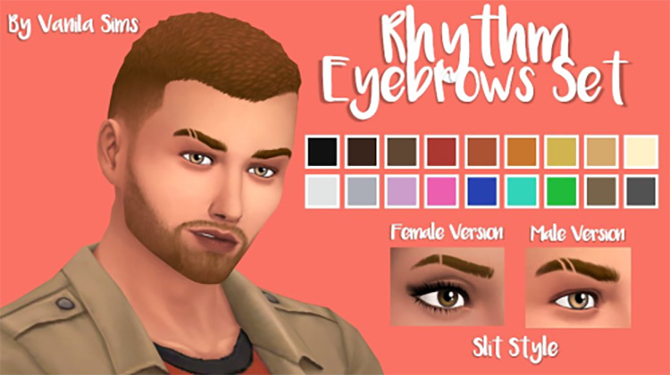 Rhythm Eyebrow Set / Sims 4 CC