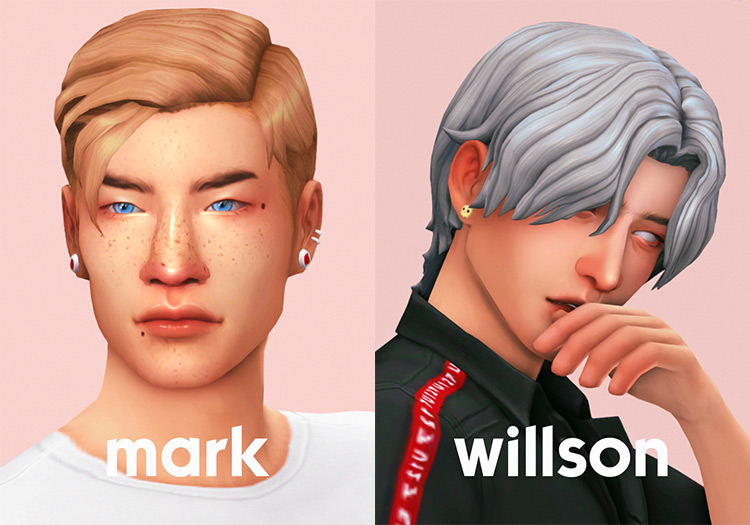 Mark & Willson Hair / Sims 4 CC