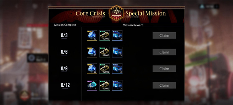 Core Crisis (Special Mission) Rewards / Path To Nowhere