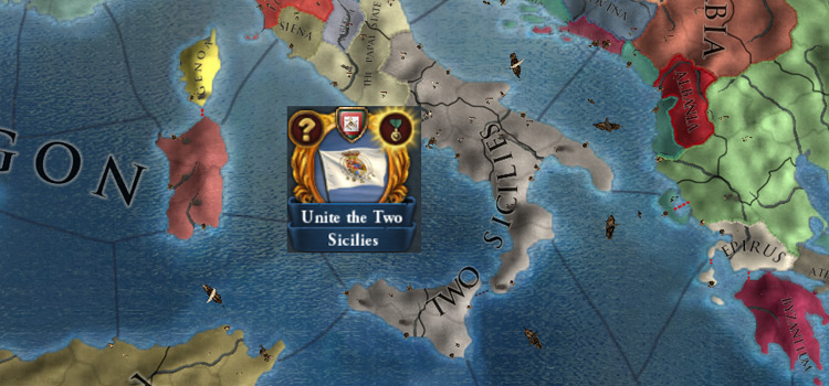 Uniting Sicily and Naples to form Two Sicilies (EU4)