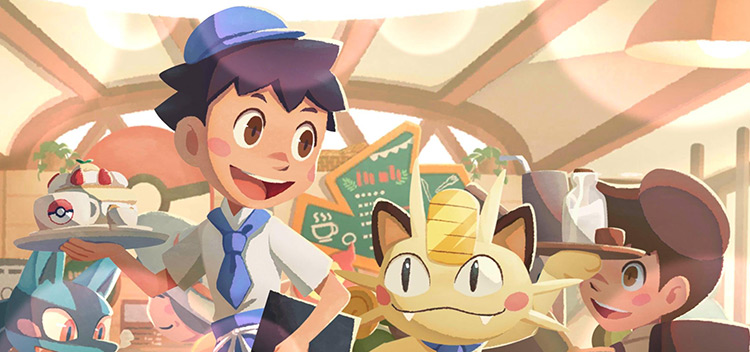 Server & Meowth (In-game Cutscene) / Pokémon Café ReMix