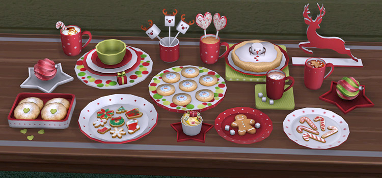 Be Merry Christmas Food CC Set (TS4)