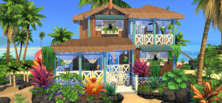 Tropical Island Farm Lot in The Sims 4