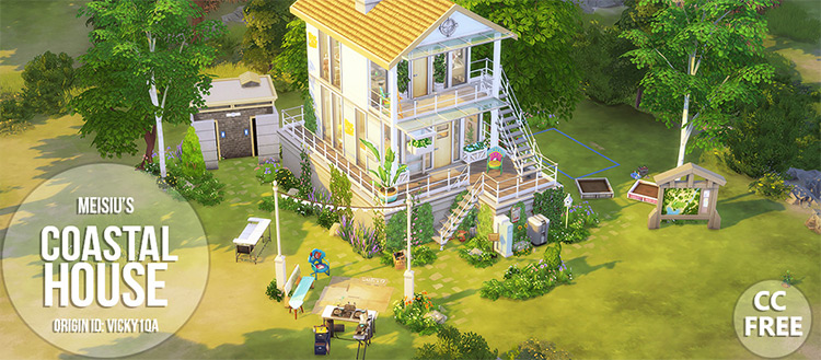 Meisiu’s Coastal House / Sims 4 CC
