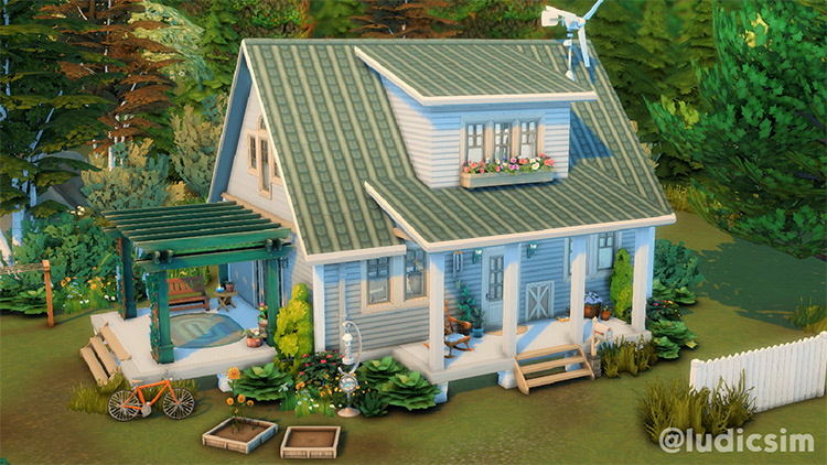 Coastal Cottage / Sims 4 CC