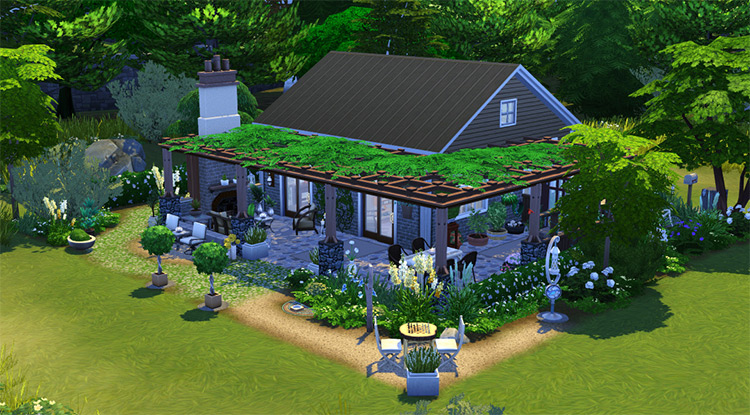 Tiny Coastal Cottage / Sims 4 CC