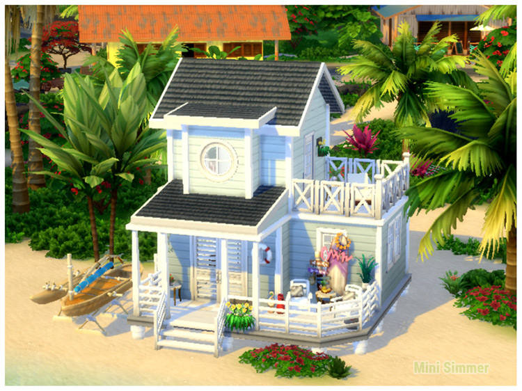 Small Beach House / Sims 4 CC