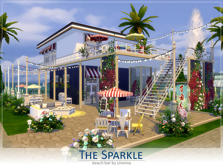 Sparkle Beach Bar / Sims 4 CC