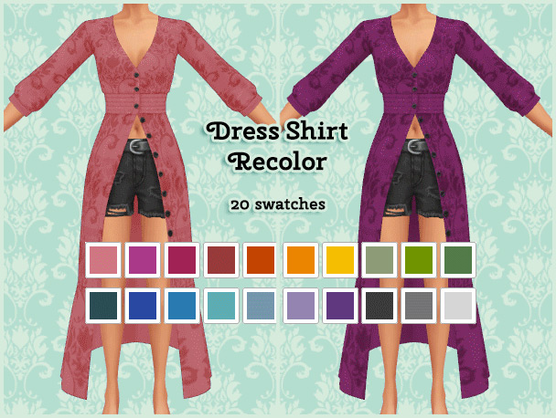 Dress Shirt Recolor / Sims 4 CC