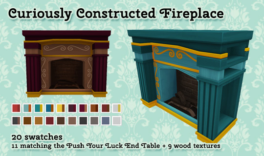 Curiously Constructed Fireplace Recolors / Sims 4 CC