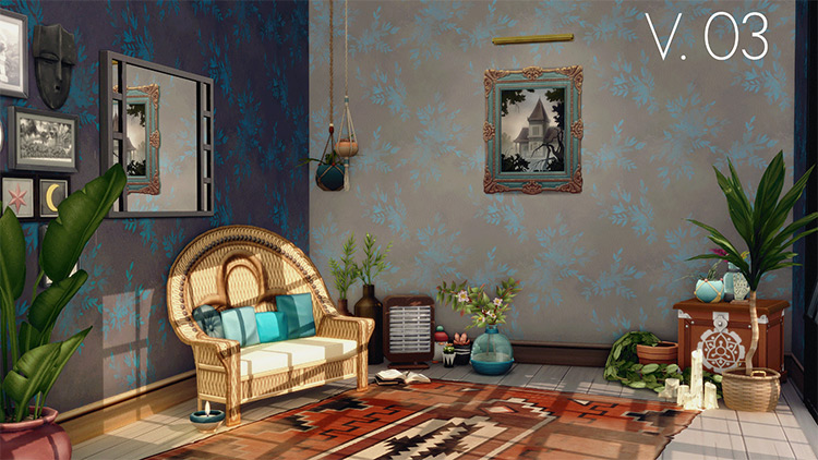 Divinity Leaf Wallpaper Recolors / Sims 4 CC